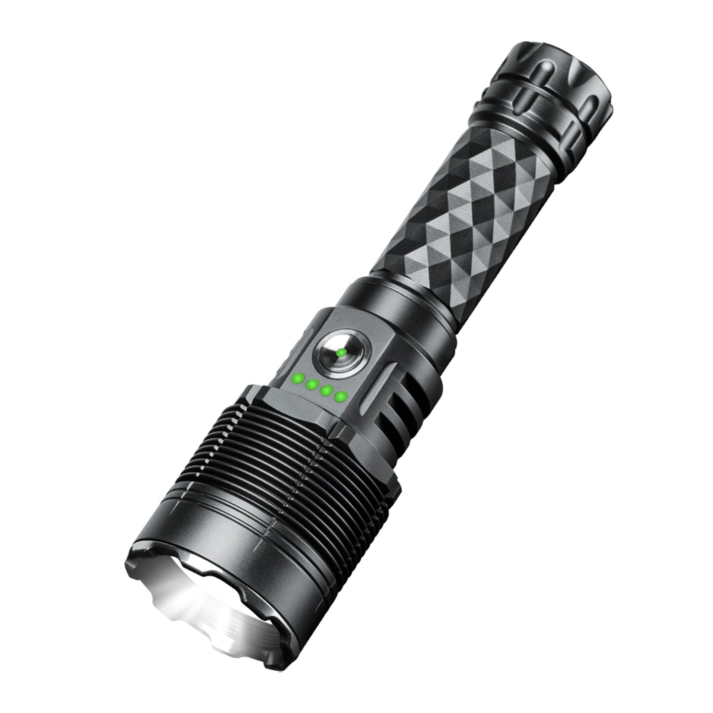 Side view KENSUN TK‑006 fixed‑focus tactical rechargeable flashlight