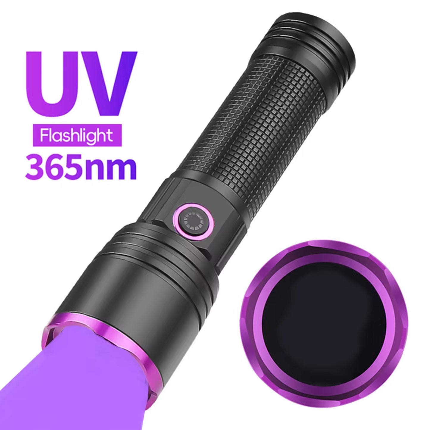 Kensun 365nm UV LED Flashlight Portable Ultraviolet Torch for Pet Urine Scorpion Stain Resin Detection