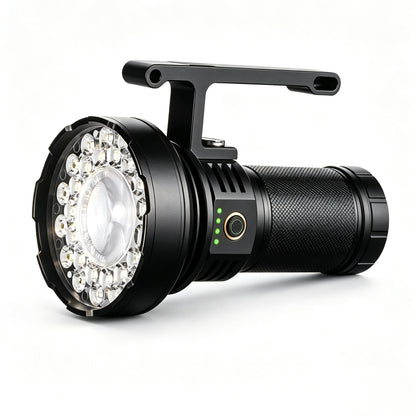 KENSUN Ultra Bright 10000LM Searchlight, 30 XT45 LED Rechargeable Handheld Flashlight, Waterproof Aluminum Torch for Camping & Emergency