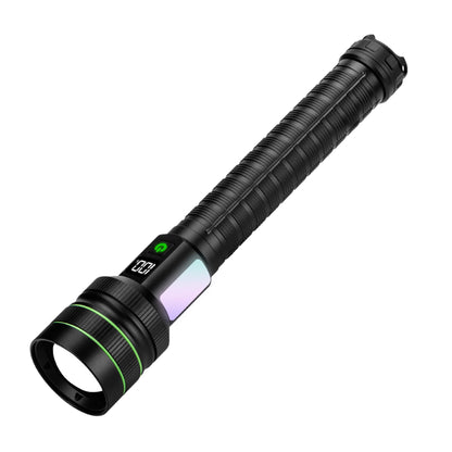 KENSUN Telescopic Zoom Long Range LED Flashlight, Rechargeable 26800 Parallel Battery Pack Tactical Torch