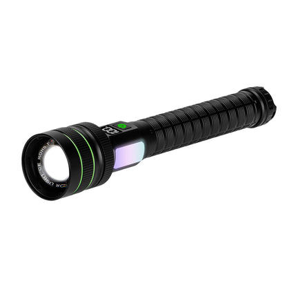 KENSUN Telescopic Zoom Long Range LED Flashlight, Rechargeable 26800 Parallel Battery Pack Tactical Torch