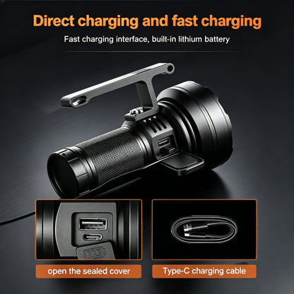 KENSUN Ultra Bright 10000LM Searchlight, 30 XT45 LED Rechargeable Handheld Flashlight, Waterproof Aluminum Torch for Camping & Emergency