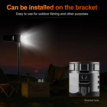 Kensun 40000 Lumens Rechargeable Searchlight Flashlight with Smart Fan Cooling