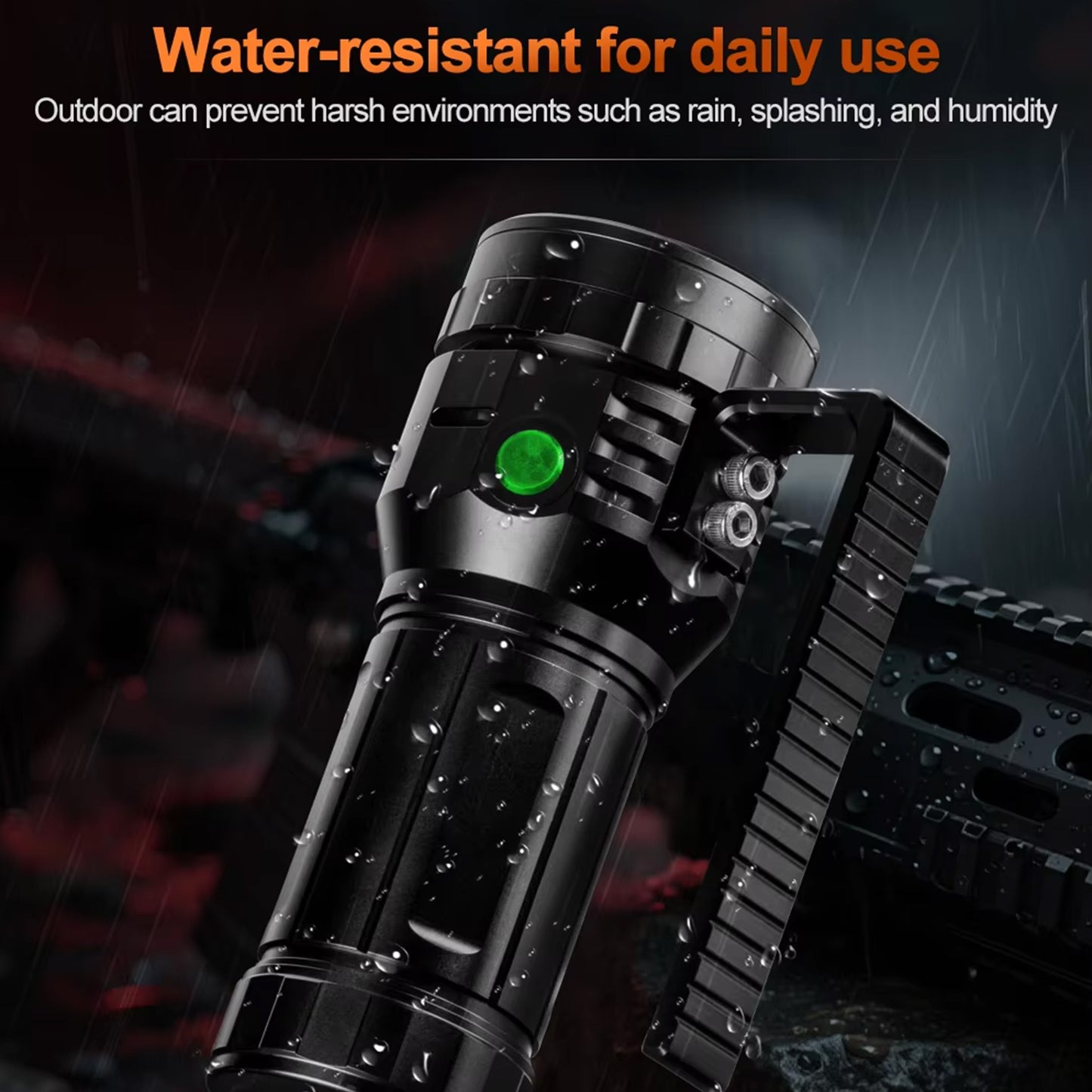 Kensun 40000 Lumens Rechargeable Searchlight Flashlight with Smart Fan Cooling